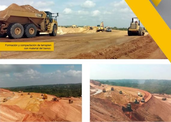 Formacion y compactacion de terraplen con material de banco
